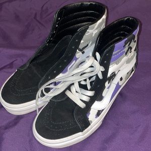 Vans purple camo high tops 4 Men/5.5 Women